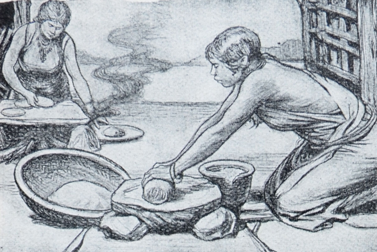Women making bread